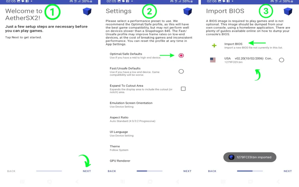 AETHERSX2 Bios configurations