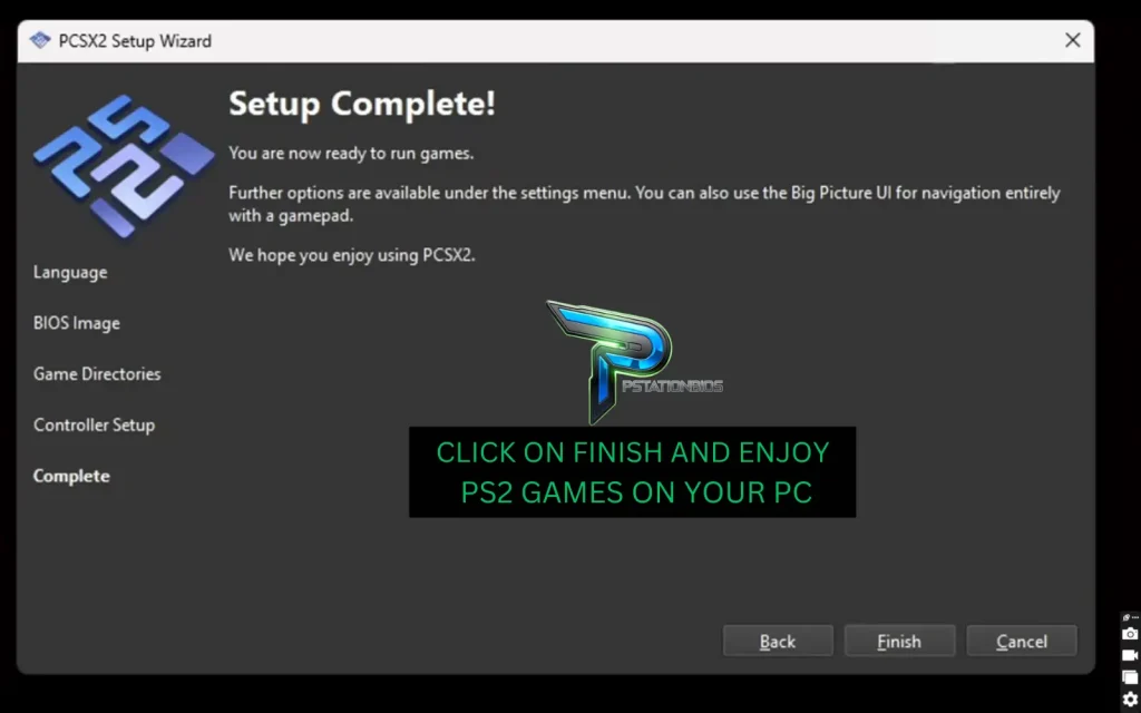 PCSXS2 SETUP COMPLETED